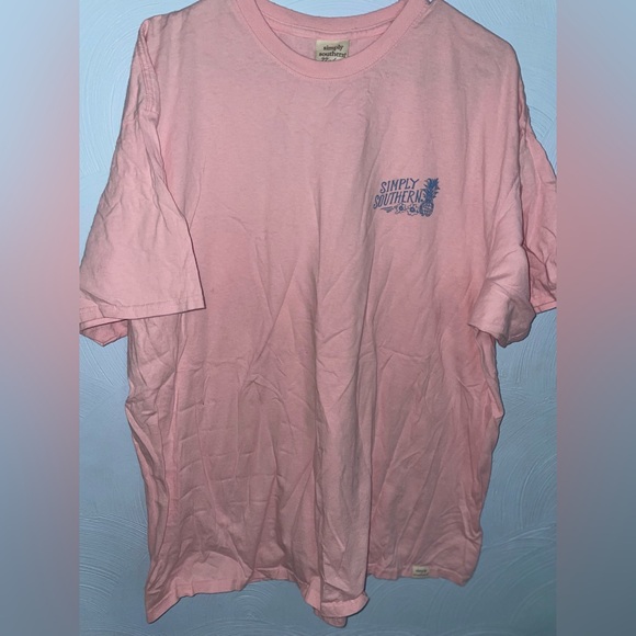 Women’s XXL Simply Southern Pink “Preppy” Short Sleeve Tee - Picture 1 of 2